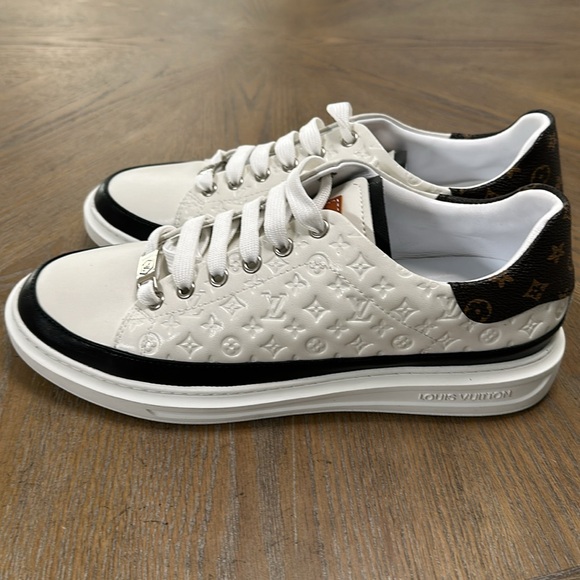 Louis Vuitton shoes Cream black brown Sz 8.5 US / Sz 42 EU - Picture 3 of 5